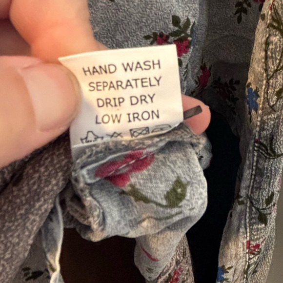 Young Threads Floral Button-Up Shirt Oversized Small Boho Cottagecore NWT - Picture 13 of 13